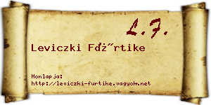 Leviczki Fürtike névjegykártya